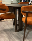 Laurel - Orange Velvet Dining Chair