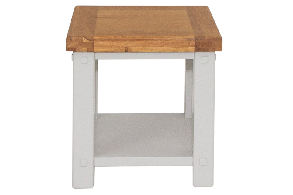 Bandon - Grey And Oak Lamp Table With Shelf
