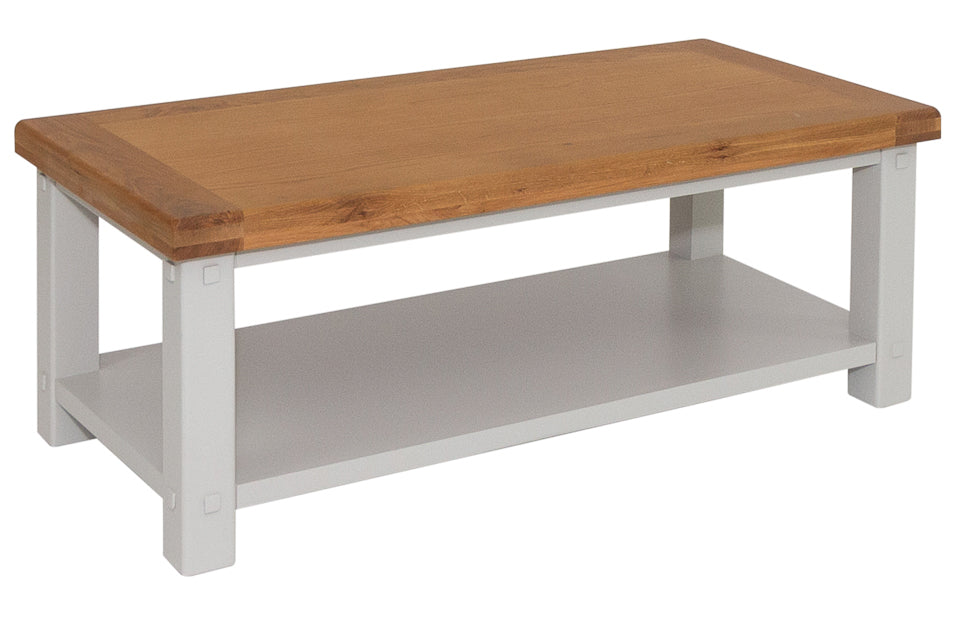 Bandon - Grey And Oak Coffee Table With Shelf