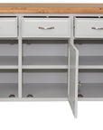 Bandon - Grey And Oak 3 Door 3 Drawer Sideboard