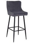 Bellini - Grey Fabric Bar Stool