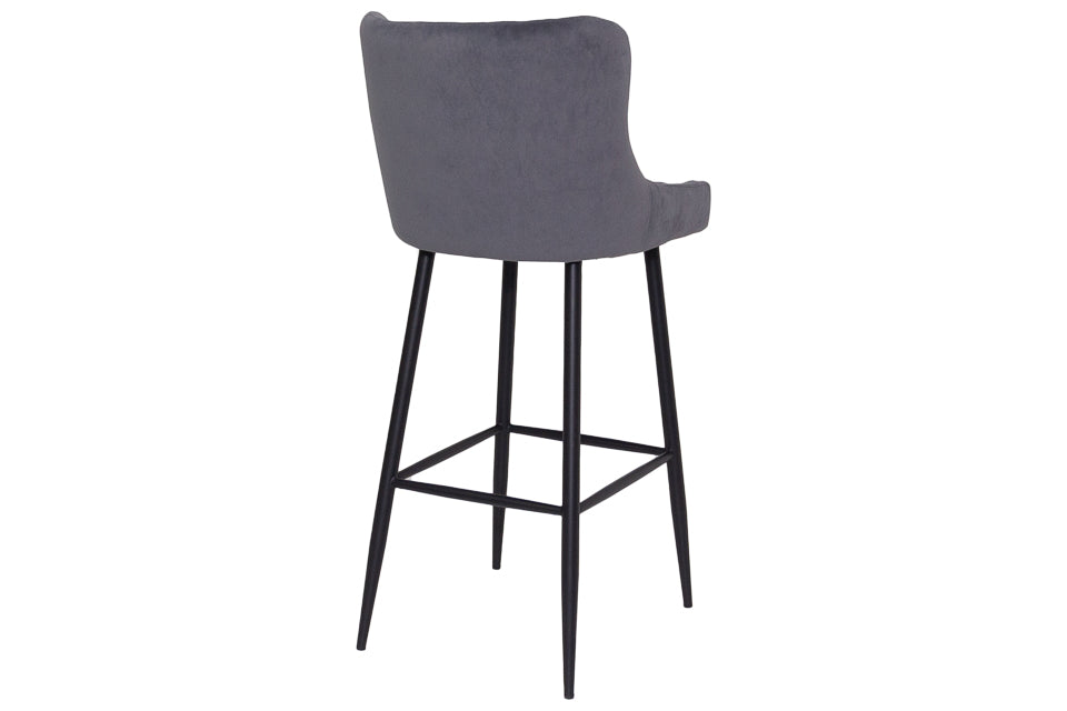 Bellini - Grey Fabric Bar Stool