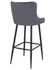 Bellini - Grey Fabric Bar Stool