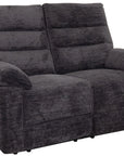 Bath 2 Seater charcoal fabric Manual Recliner