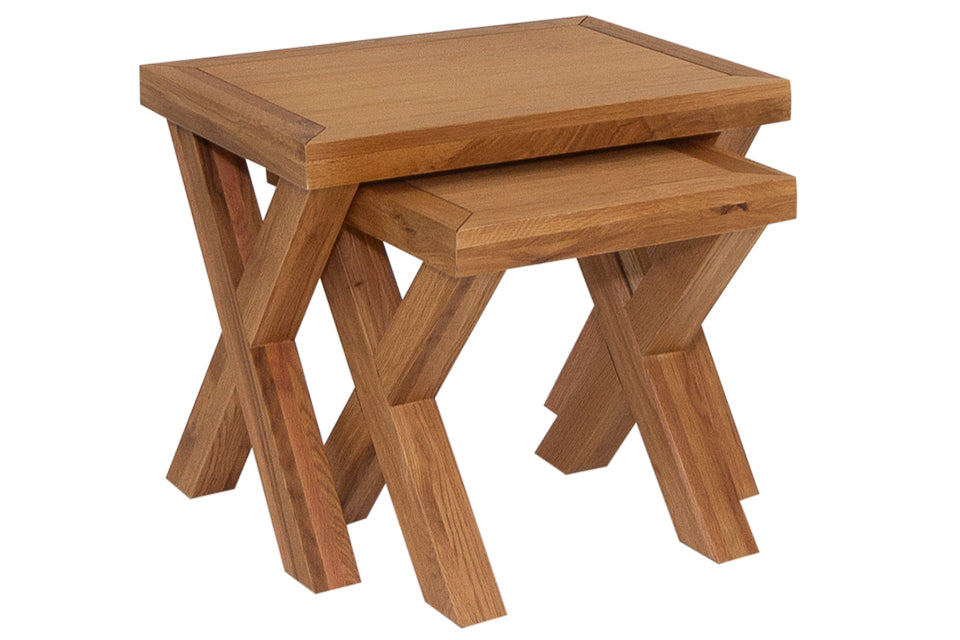 Diego - Oak Nests Of Tables