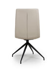 Eske - Taupe Faux Leather And Metal Dining Chair