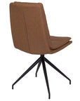 Eske - Brown Faux Leather And Metal Dining Chair
