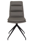 Eske - Grey Faux Leather And Metal Dining Chair
