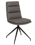 Eske - Grey Faux Leather And Metal Dining Chair