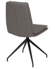Eske - Grey Faux Leather And Metal Dining Chair