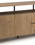 Fiji Rustic Oak Sideboard with raised shelf