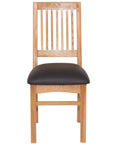 Claddagh - Oak Dining Chair With Faux Leather Seat