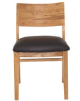 Lancaster - Oak Dining Chair With Faux Leather Seat