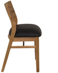 Lancaster - Oak Dining Chair With Faux Leather Seat