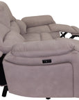 Melbourne - Grey Fabric 3 Seater Power Recliner Sofa