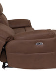Jordan - Brown Fabric 2 Seater Power Recliner Sofa