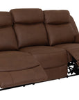 Jordan - Brown Fabric 3 Seater Power Recliner Sofa