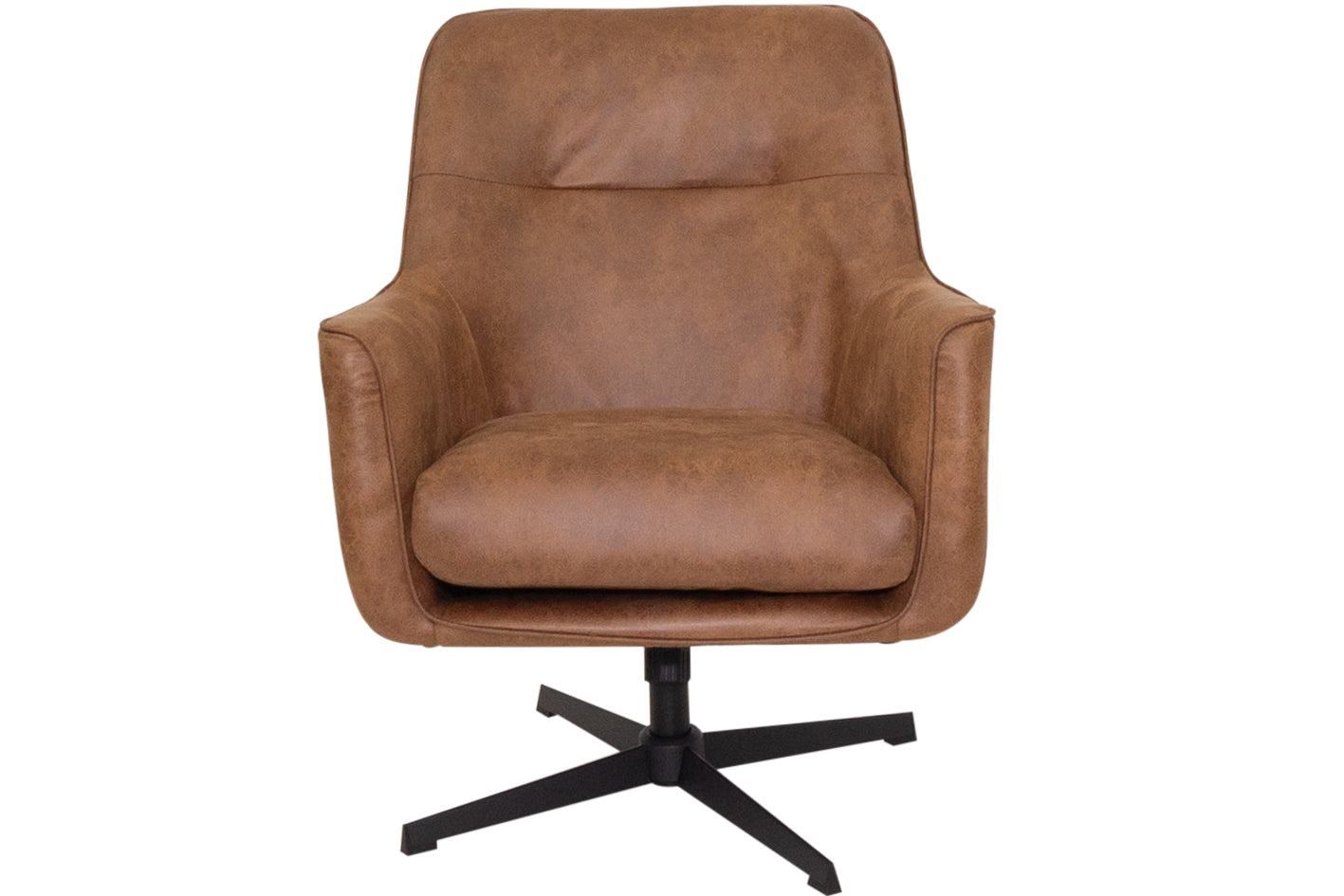 Liam - Brown Leather Accent Armchair