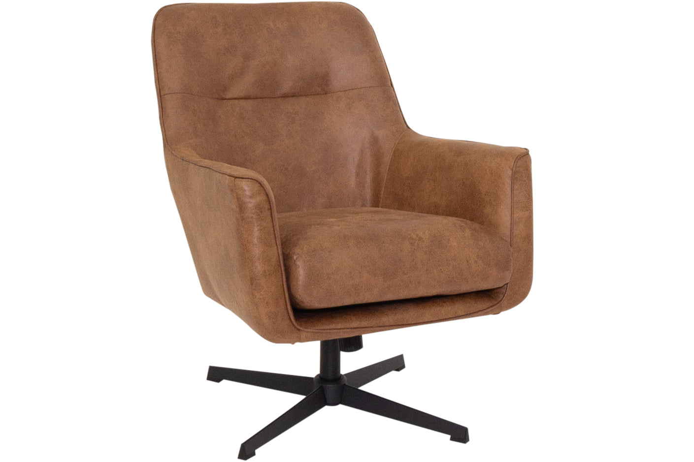 Liam - Brown Leather Accent Armchair