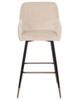 Sauron - Cream Velvet Counter Stool