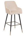 Sauron - Cream Velvet Counter Stool