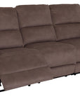 Belford - Brown Fabric 3 Seater Power Recliner Sofa