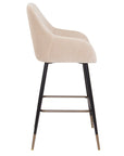 Sauron - Cream Velvet Counter Stool