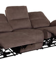 Belford - Brown Fabric 3 Seater Power Recliner Sofa