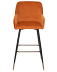 Sauron - Orange Velvet Counter Stool