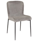 Newport - Grey Fabric And Metal Dining Chair