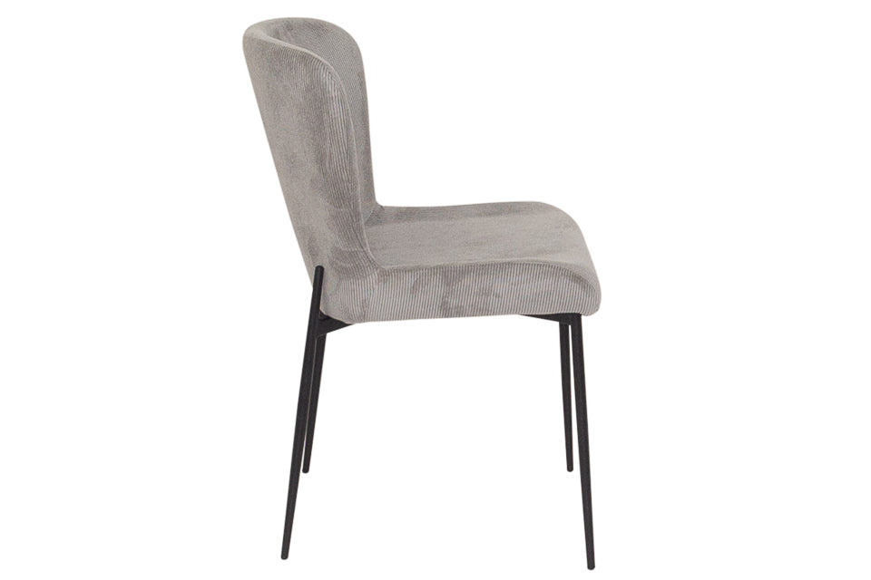 Newport - Grey Fabric And Metal Dining Chair