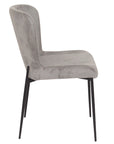 Newport - Grey Fabric And Metal Dining Chair