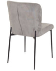 Newport - Grey Fabric And Metal Dining Chair