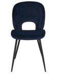 Slane - Blue Fabric And Metal Dining Chair (Navy)