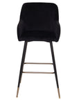Sauron - Black Velvet Counter Stool