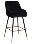 Sauron - Black Velvet Counter Stool