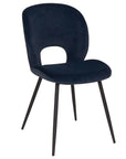 Slane - Blue Fabric And Metal Dining Chair (Navy)
