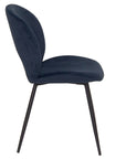 Slane - Blue Fabric And Metal Dining Chair (Navy)
