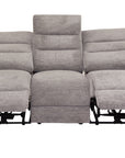 Kent - Grey Fabric 3 Seater Power Recliner Sofa