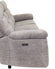 Kent - Grey Fabric 3 Seater Power Recliner Sofa