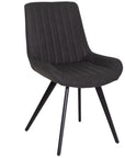 Enfield - Grey Fabric And Metal Dining Chair