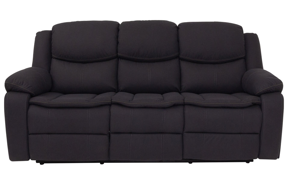 Rio - Grey Fabric 3 Seater Recliner Sofa