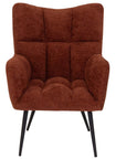 Flora - Red Fabric Accent Armchair