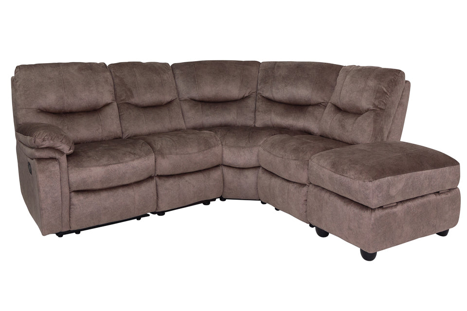 Sabine - Taupe Fabric Corner Recliner Sofa (Rhf)