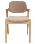 Simpson - Cream And Oak Fabric And Wood Dining Chair