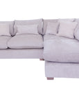 Tora - White Fabric Corner Sofa