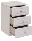 Jupiter - Grey Standard 3Dr Bedside Locker