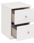 Saturn - White 2Dr Deep Bedside Locker