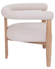 Hanover - Cream And Oak Fabric Armchair