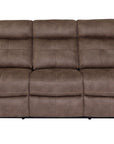 Richmond - Brown Fabric 3 Seater Recliner Sofa